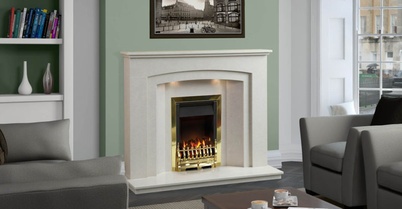 Marble fireplace surround