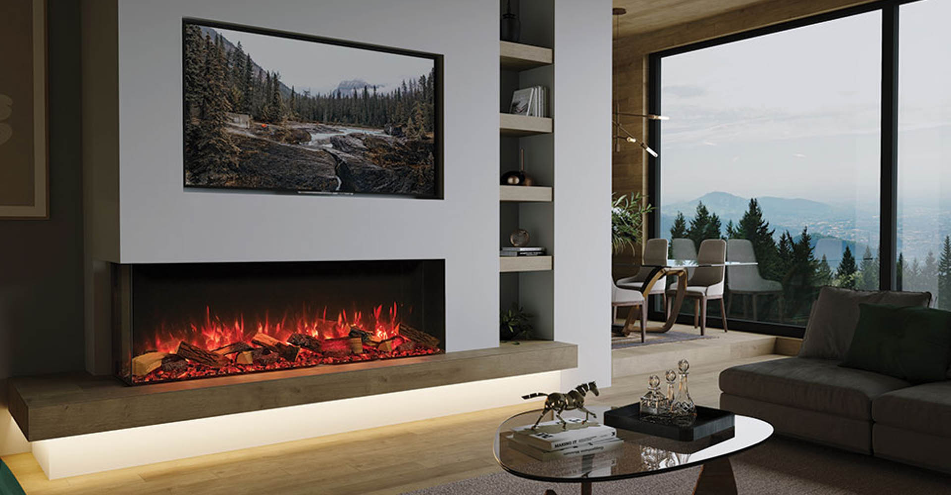 Corner Electric Fireplaces